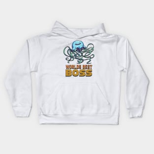 Worlds Best Boss Jellyfish Kids Hoodie